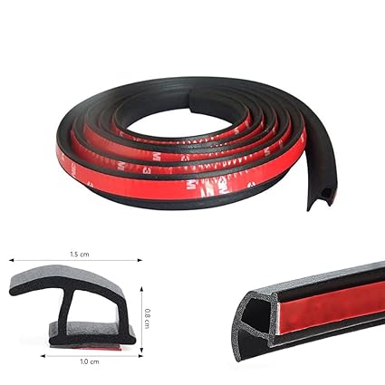 Haichen 4 M P-typ Selbstklebende Automotive Gummidichtungsstreifen für Tür Fenster Randleiste Trim Schmücken Weathers