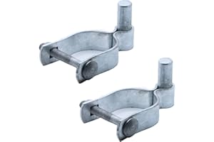 WULANKD 2-3/8" Chain Link Fence Gate Post Hinge - Use for 2-3/8 in. Outside Diameter [2 3/8" OD] Post/Pipe - Galvanized Chain Link Post Gate Hinge - Nut/Bolt Included for Hinge
