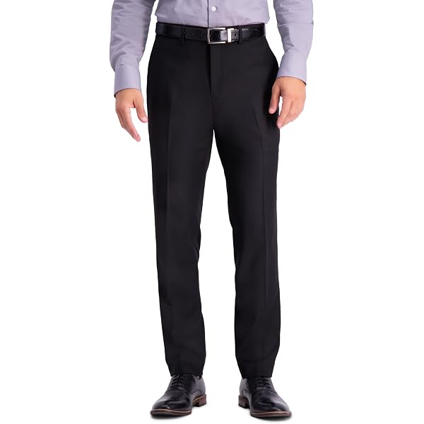 Kenneth Cole Reaction Men's Shadow Check Stretch Slim Fit Dress Pant Pants,  Charcoal, 29Wx30L at Amazon Men's Clothing store