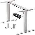 GallopFun Standing Desk Frame for 37 to 77.5’’ Desktop, Electric Height Adjustable Desk Legs, 176 lbs Motorized Desk Legs Workstation Frame with Memory Presets, White Frame Only