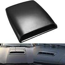 Couvercle D'Aération Capot Voiture - Décoratif Noir Brillant Universel 40x28cm