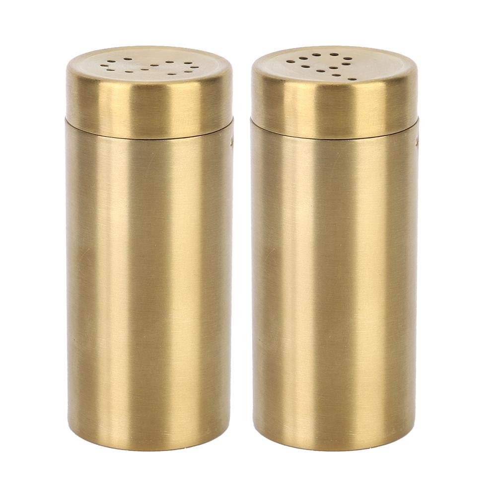 Atyhao 2Pcs Household Kitchen Stainless Steel Spice Condiment Seasoning Jar Bottle for Salt Sugar