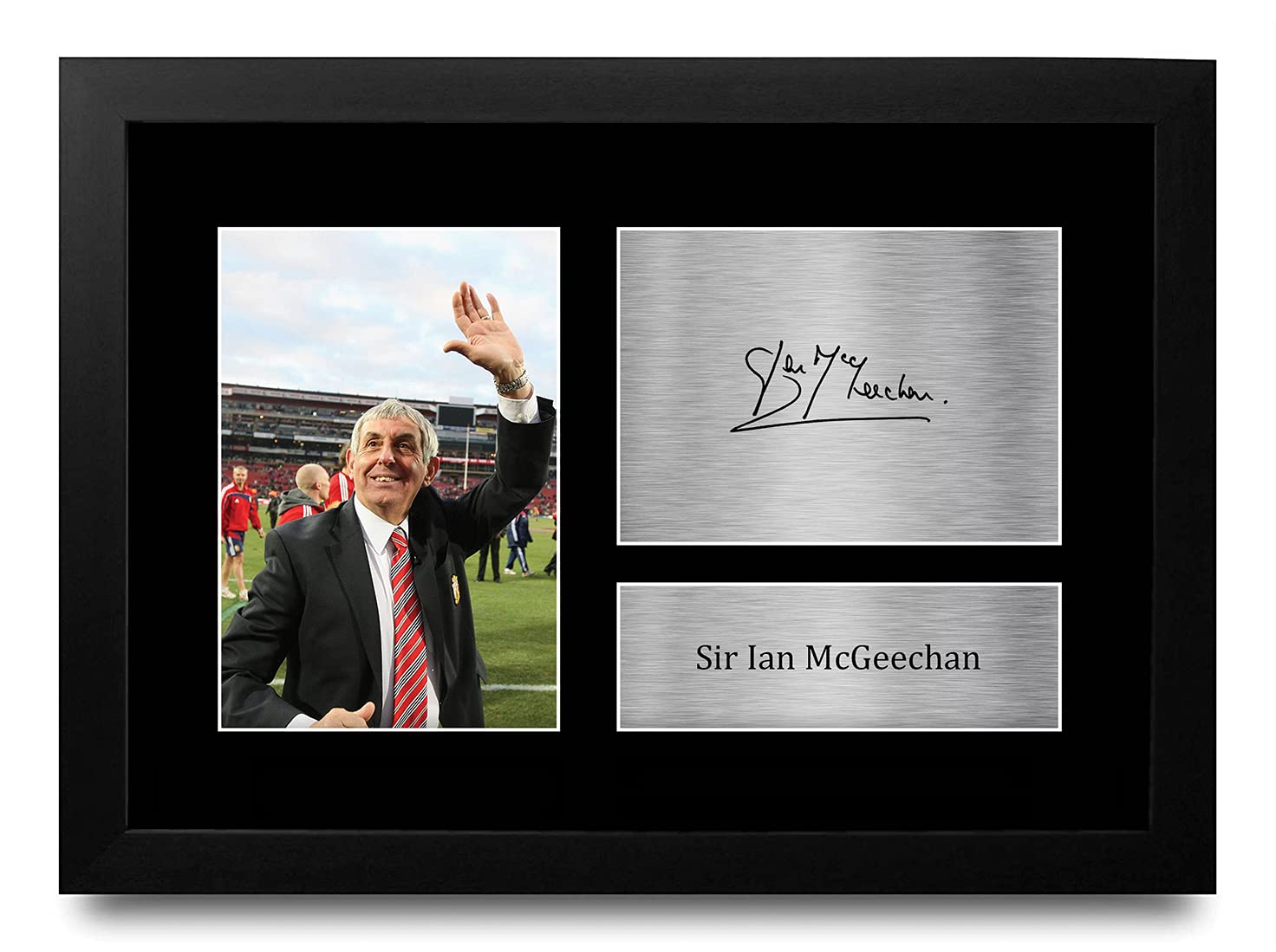 HWC Trading FR A4 Sir Ian McGeechan British Lions Gifts Printed Signed Autograph Picture for Rugby Union Fans - A4 Framed