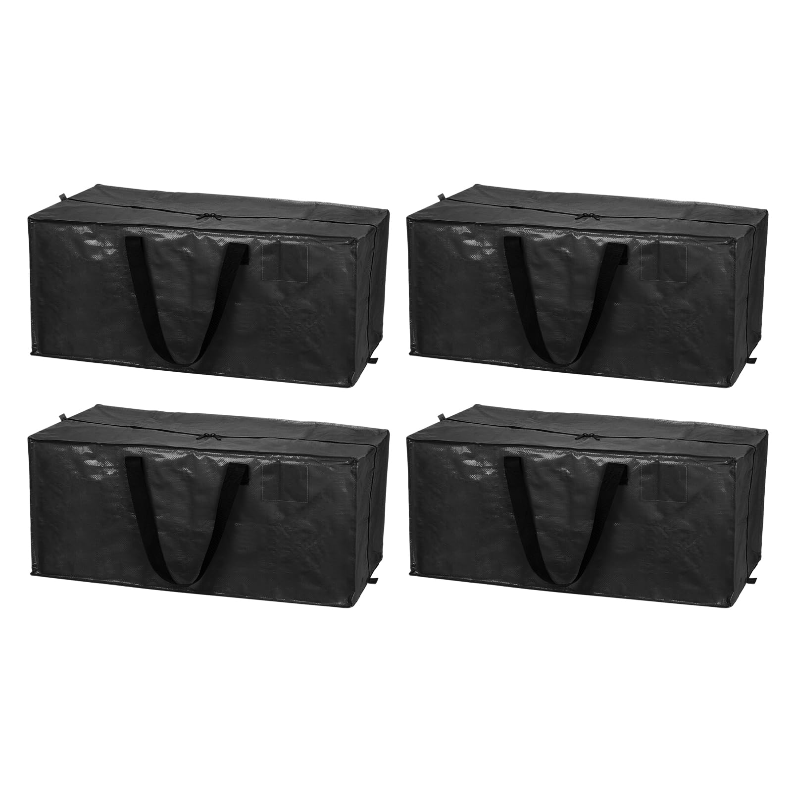 PATIKIL Oversized Moving Bags with Zippers& Handles 29x13x15inch, 4 Pack Extra Large Packing Bag Box Storage Tote for Travel Camping Space Saving College Moving Supplies, Black