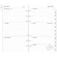 newestor 2025-2026 Weekly & Monthly Planner Refill, 3-3/4" x 6-3/4", Jul 2025 - Jun 2026, Personal/Compact/Size 3
