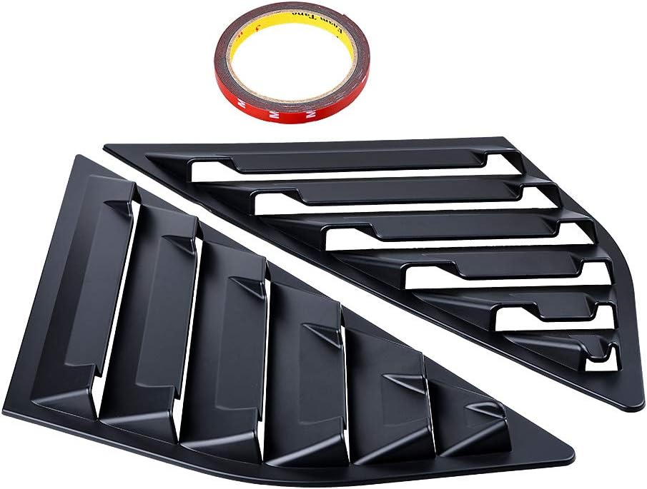 Astra DepotS Pair of ABS Rear Window Quarter Louver Covers Molding Car Back Side Compatible with Ford Focus MK3 Hatchback (Matte Black) 2012-2018 13 14 15 16 17