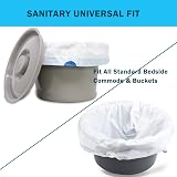 Waylyee Disposable Commode Liner 40 Pack Universal Portable Bags for Bedside view 4