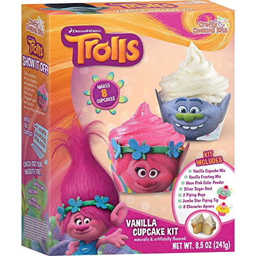 Crafty Cooking Kits DreamWorks Trolls Cupcake Kit, Vanilla, 8.5 Ounce