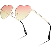 FEISEDY Polarized Heart Sunglasses Women Men Metal Frame Cute Lovely Glasses UV400 Protection B2375