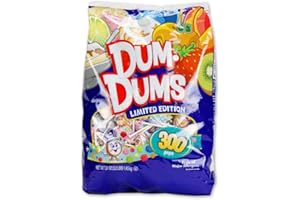 Spangler Dum Dums Lollipops Candy Limited Edition Flavors, 300 Pops (51 Oz) Bag