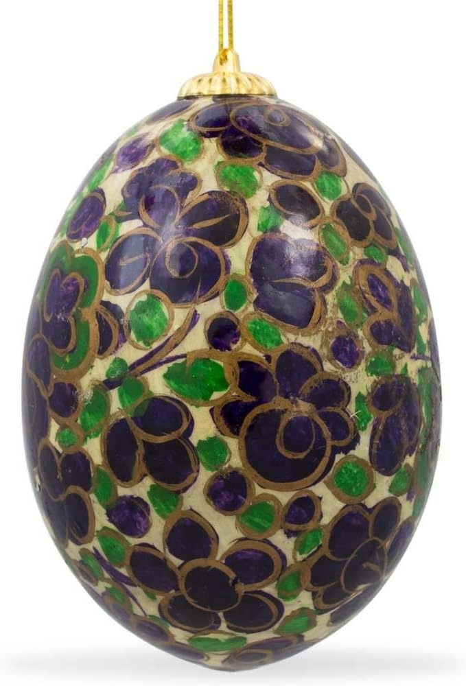 Bestpysanky Set Of 6 Oriental Flowers Wooden Pysanky Ukrainian Easter Eggs Pysanky 3 Inches Ornaments Home Decor Accents Baresque Com Au