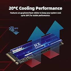 KingSpec NX Series 1TB Gen3x4 NVMe M.2 SSD, Up to