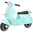 Mestari Kids Ride on Motorcycle 3 Wheels Stable Bike Electric Tricycle Slow Start Forward/Reverse LED MP3 Horn Music Foot Drive Avocado