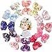 12Pcs Large Bows Clips Big Spring Flowers Hair Bows Alligator Clips For Baby Girls Teenager