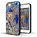 iPhone 5s case,iPhone 5 case,Lizimandu Soft TPU Textured Pattern Case for iPhone 5/5s/iphone se(Blue Flower)