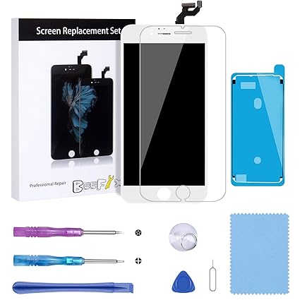 Beefix Kompatibel mit iPhone 6S Plus Display Weiß 5,5', LCD 3D Touchscreen Digitizer Assembly mit Reparatur-Tools und Display