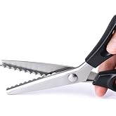 Hui Tong Strong &amp; Sharpe Pinking Shears,Pinking Shears Scissors for Fabric, Serrated and Scalloped Scissors Fabric,Total 6 Models (Scalloped 7mm)