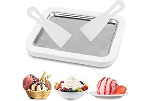 Ice Cream Roller Maker Pan with 2-spatulas, Ice Rolls Plate for making ice cream yourself, Ice Cream Machine, Ice Cream Maker