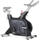 STMHOM Smart Electromagnetic Exercise Bike, Stationary Bike for Home Gym | 300lbs Capacity, 32-Level Resistance, Silent Belt Drive, Smart LED Knob, Fitness App Sync, Emergency Brake, Transport Wheels