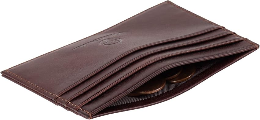 Amazon Visoul クレジットカードケース 本革 カードケースレザー カード入れ チョコレート Visoul 定期入れ