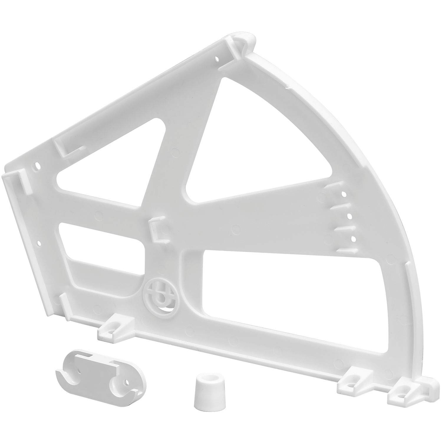 SECOTEC 0/7033/680/20 Tilt Fitting Shoe Cabinets Shelf Swivel Fitting Installation Shoe Holder White for 2 Compartments