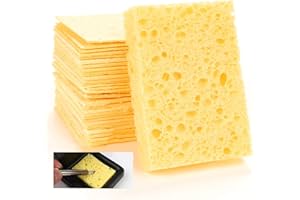 CANGFORT 50PCS Soldering Sponge, Cleaning sponge replacement Industrial Sponge for Soldering Table Cleaning Wire Scrubbers Soldering Iron Cleaning Sponge for Workbench and Workshop