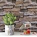 Timeet Stone Peel and Stick Wallpaper,Self-Adhesive Wallpaper 3D Stone Textured Removable Wallpaper Décor Film for Room 17.7in x 16.4ft