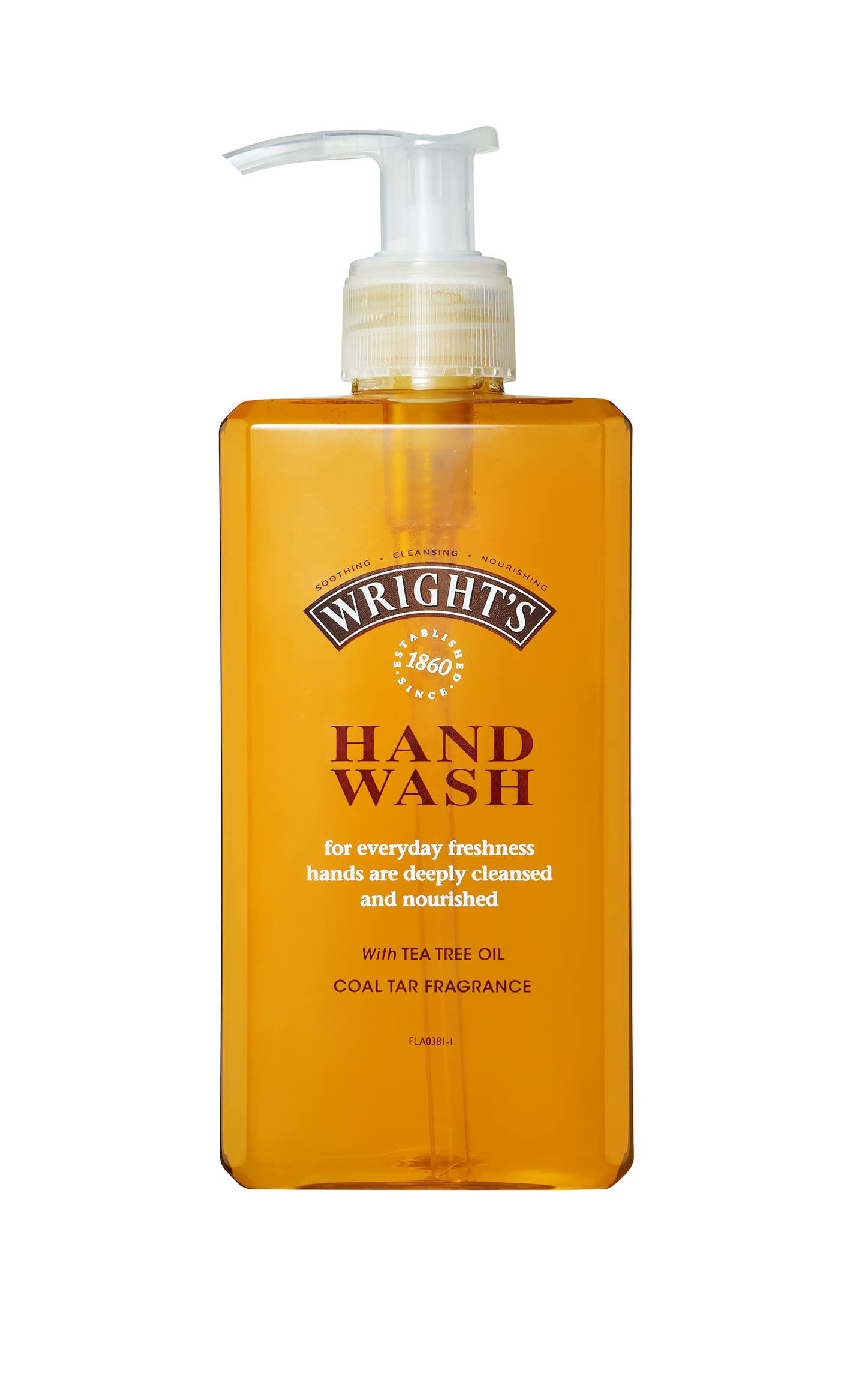 Wrights Cleansing Hand Wash, with Coal Tar Fragrance 250g, formulated for everyday skin cleansing, active ingredients with natural antibacteral properties.