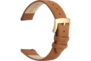 OTTOODY Leather Watch Bands Quick Release Watch Straps, Elegant & Ultra-Soft Top Grain Leather Watch Band for Women Men, Choice of Color & Width - 12mm 14mm 16mm 18mm 20mm 22mm for Watch & Smartwatch