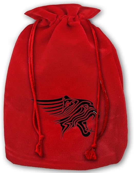 Cordón bolsas de regalo, diseño de leopardo bolsa de Papá Noel para