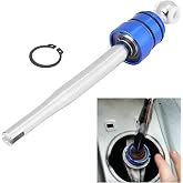 Estink Short Throw Shifter, Aluminum Quick Shift Short Throw Shifter Part Replacement Auto Throw Shifter Fit for E30 E36 E39 E46 M3 M5 3/5 Series, Silver Blue