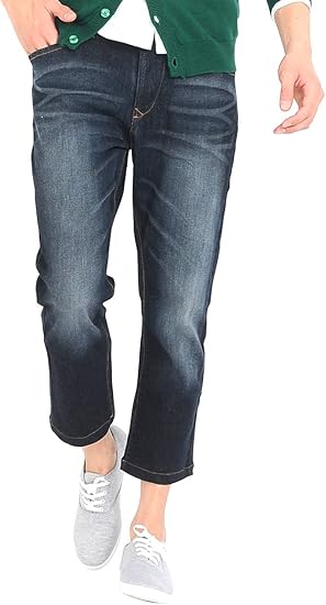 Amazon スペイド Spade クロップドパンツ デニム メンズ デニムパンツ ジーンズ 七分丈 W663 Xl ネイビー ミディアムパンツ 通販
