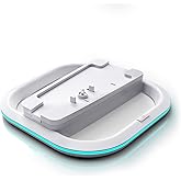 LANCUBE Vertical Stand for PS5/PS5 Pro/PlayStation 5 Slim, PlayStation 5 Accessories with 7 Color RGB LED Lights, Non-Slip Base and a Screw & Easy Installation,White