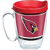 Tervis NFL Arizona Cardinals - Legend Made in USA Double Walled Insulated Tumbler Travel Cup Keeps Drinks Cold & Hot, 16oz Mug, Classic