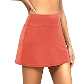 Daci High Waisted Swim Skirt - 2025 A-line Bathing Suit Skirt with Boxer Liner Tummy Control Skort Swimsuit Bottoms for Women