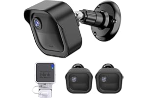 Gresur All-New Blink Camera Wall Mount for Blink Outdoor (4th & 3rd Gen) Camera,Weatherproof Protective Cover and 360 Degree Adjustable Mount (Black, 2 Pack)