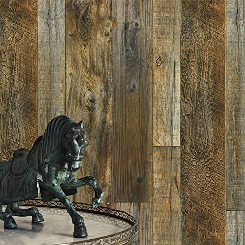 Original Wood texture Wallpaper, Faux Wood Plank Wallpaper Murals Bedroom Living Room Decoration (20.8" x 31ft) YOTOHOME
