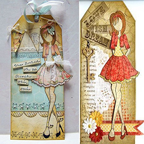 Girl Metal Cutting Dies, Scrapbooking Photo Album Decor Stencil template Paper Card Making Embossing DIY Crafts Molds (Girl)
