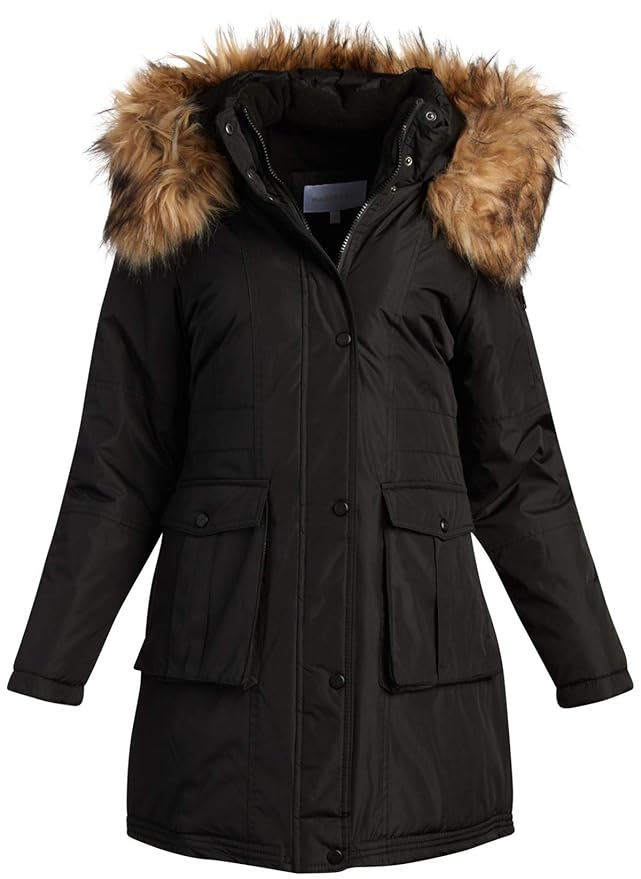 Buy Madden Girl Women's Outerwear Parka Jacket with Removable Hood