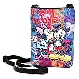 Disney Mickey Crossbody Bag Minnie Mickey Mouse Multi-pocket Shoulder Purse Phone Bag - Minnie Kiss