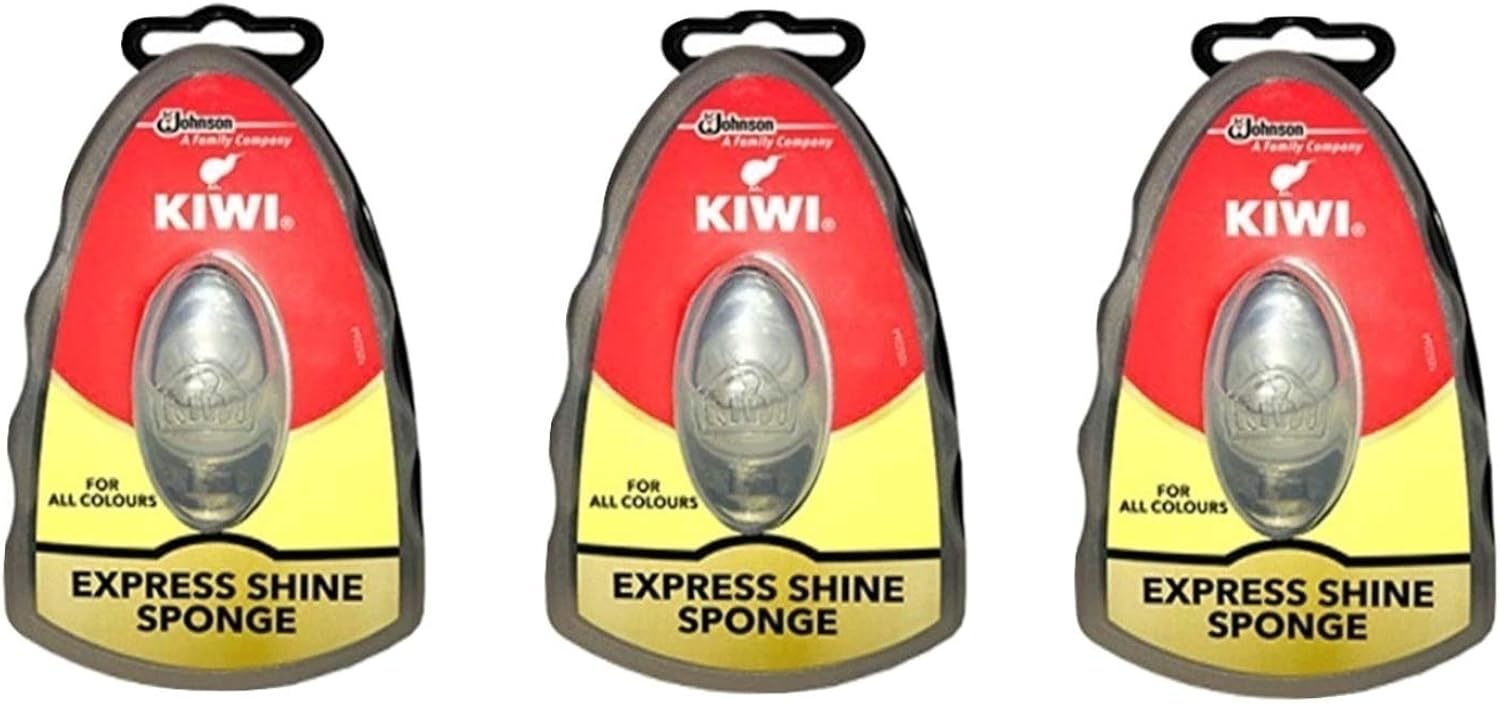 Kiwi Express Shoe Shine Sponge, 0.2 fl oz, Neutral, 3 Pack: Shoes