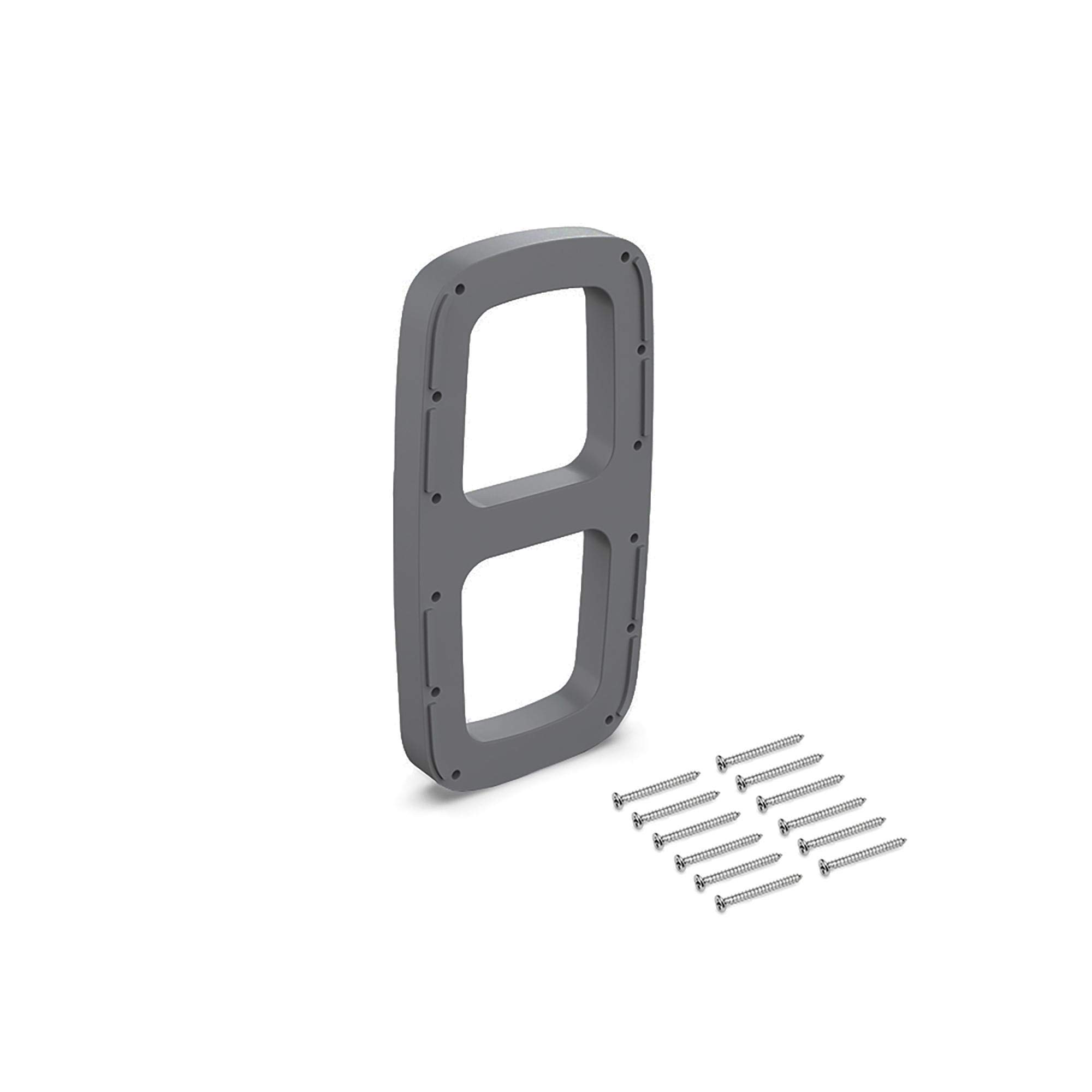 Emuca - Lateral assembly supplement for pull down hanging rail, Side supplement for pull down wardrobe rail lift, plastic, titanium color, Set of 2