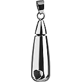 TOOGOO(R) Drop Shape Stainless Steel Cremation Pendant Silver