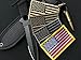 U-LIAN USA Flag Patch Embroidered American Flag Tactical Patch Hook&Loop Fastener Backing Emblem (Black+Silver Grey)