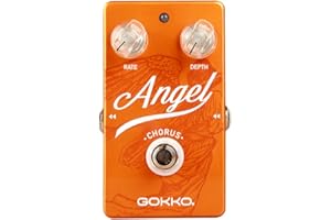 GOKKO Angel Chorus Pedal - Classic Modulation Effect for Clean & Distorted Tones | Adjustable Rate & Depth Controls | 9V DC Power Supply