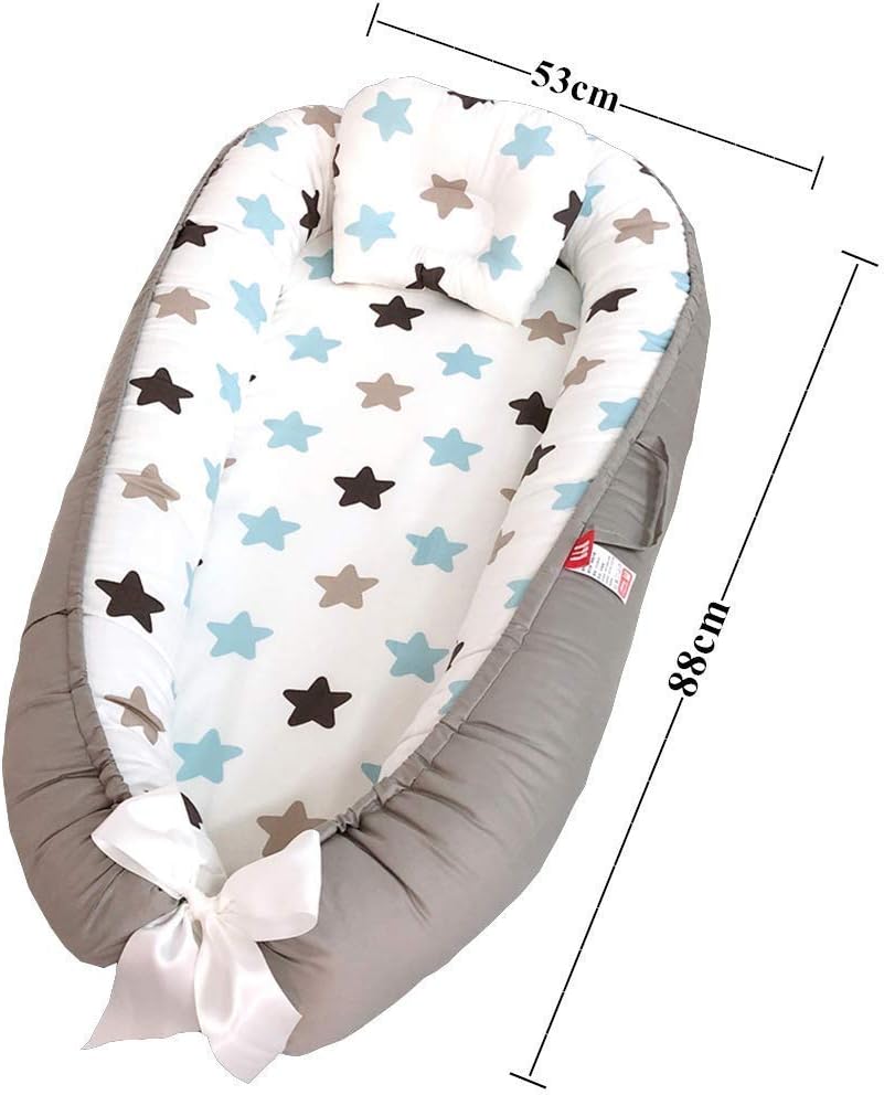 Cododo 100 Coton Lit Pour Bebe Et Nourrisson Nid De Lit Bebe Coussin Double Face Uaugh Babynest Cocon 50x90 Cm Doudou Coussin Matelas Tours De Lit Topjobs Polska La Chambre De Bebe