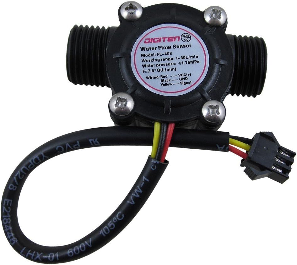 DIGITEN G1/2" Flow Water Sensor Meter+Digital LCD Display Quantitative Control 1-30L/min - Image 4