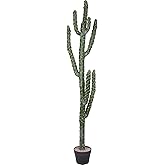 Yinleus 62Inch Artificial Cactus Faux Cacti Fake Cactus Saguaro Potted Plants for Indoor Outdoor Home Offices Store Decoration