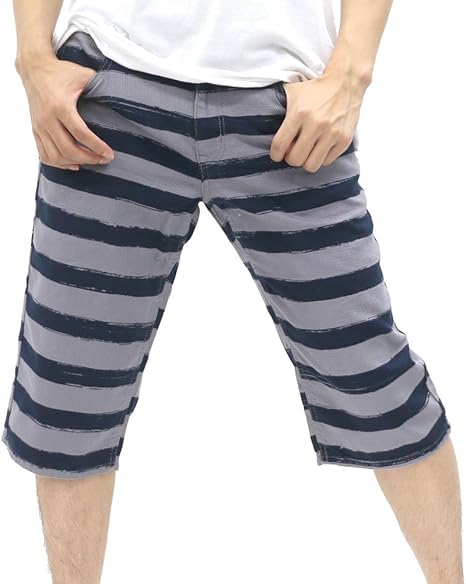 Amazon エドウィン ハーフパンツ メンズ ボーダー ワイドパンツ ショートパンツ ワイド ボトム 柄ａ 30 パンツ 通販