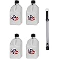 VP Racing Fuels 5.5 Gallon Motorsport Utility Container with 14 Inch Standard Hose Close Trimmed Cap and Neck for Tight Seal, White (4 Pack)